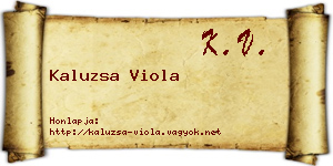 Kaluzsa Viola névjegykártya